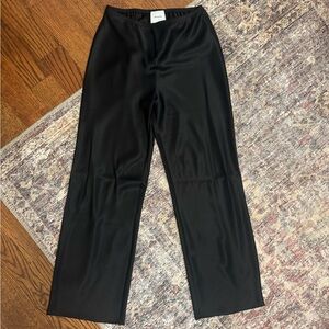 Reformation Petite XS Black Satin Pants